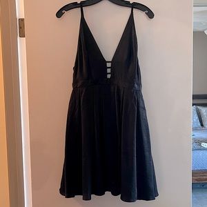 Free People Deep V Little Black Dress